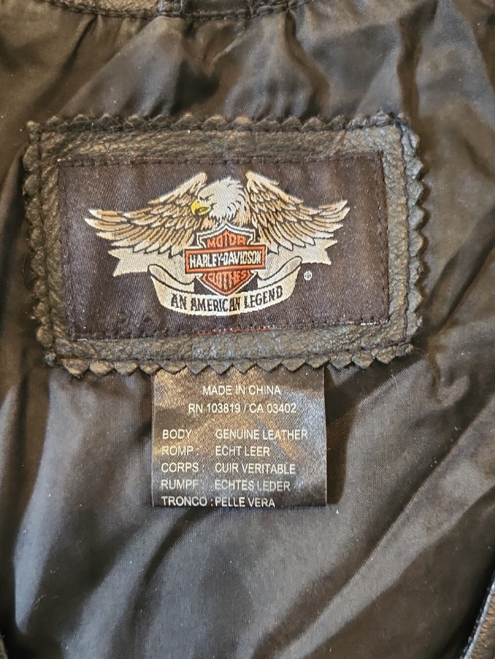 Harley-Davidson Women's Black Leather Lace-Side Riding Vest EUC - Picture 2 of 10